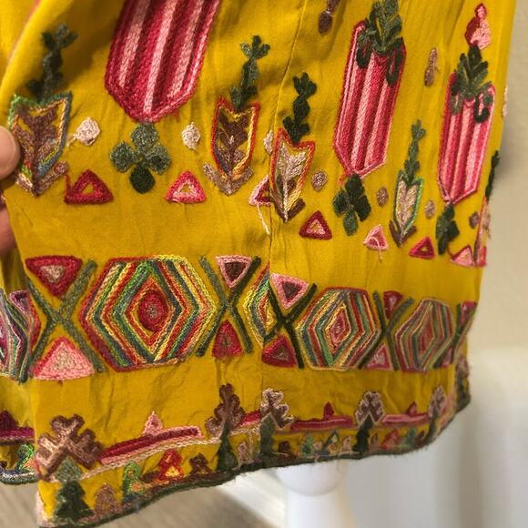 Anthropologie Floreat Raella embroidered front pockets tunic dress size XS - Picture 5 of 10